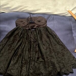 For Love And Lemons Black Bubble Mini Skirt